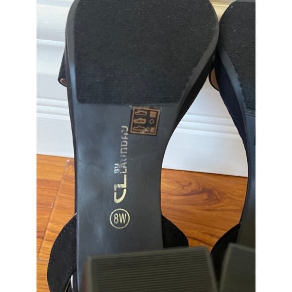 CL by Laundry Womens Go On Block Dress Sandals Size 8W - Picture 10 of 10